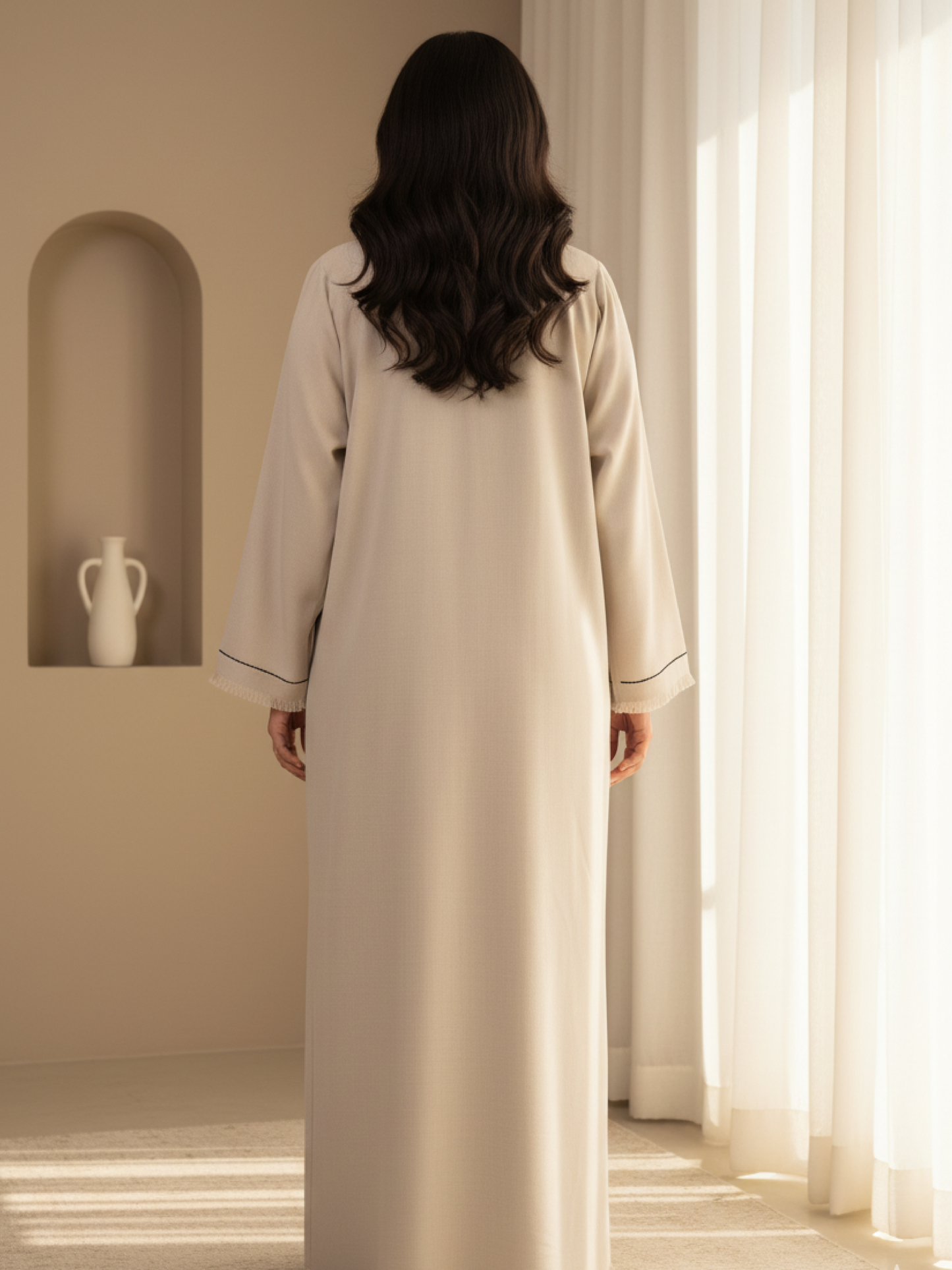 ZY-034 Beige Modern Embroidery