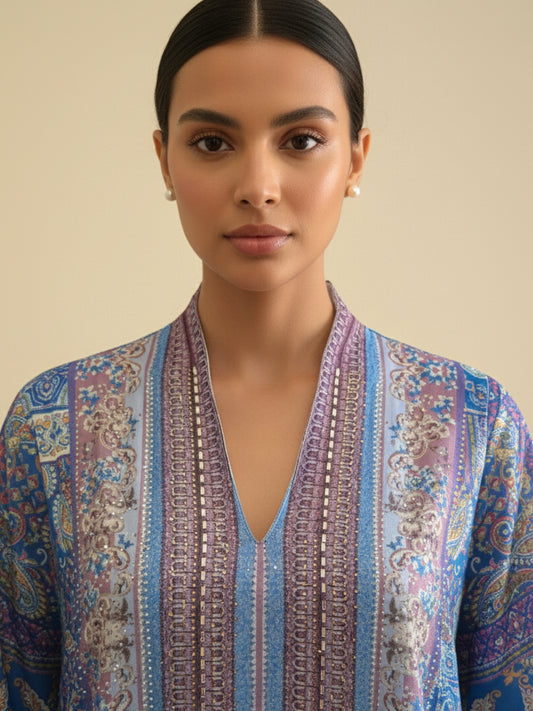 ZY-031 Blue Paisley Pattern