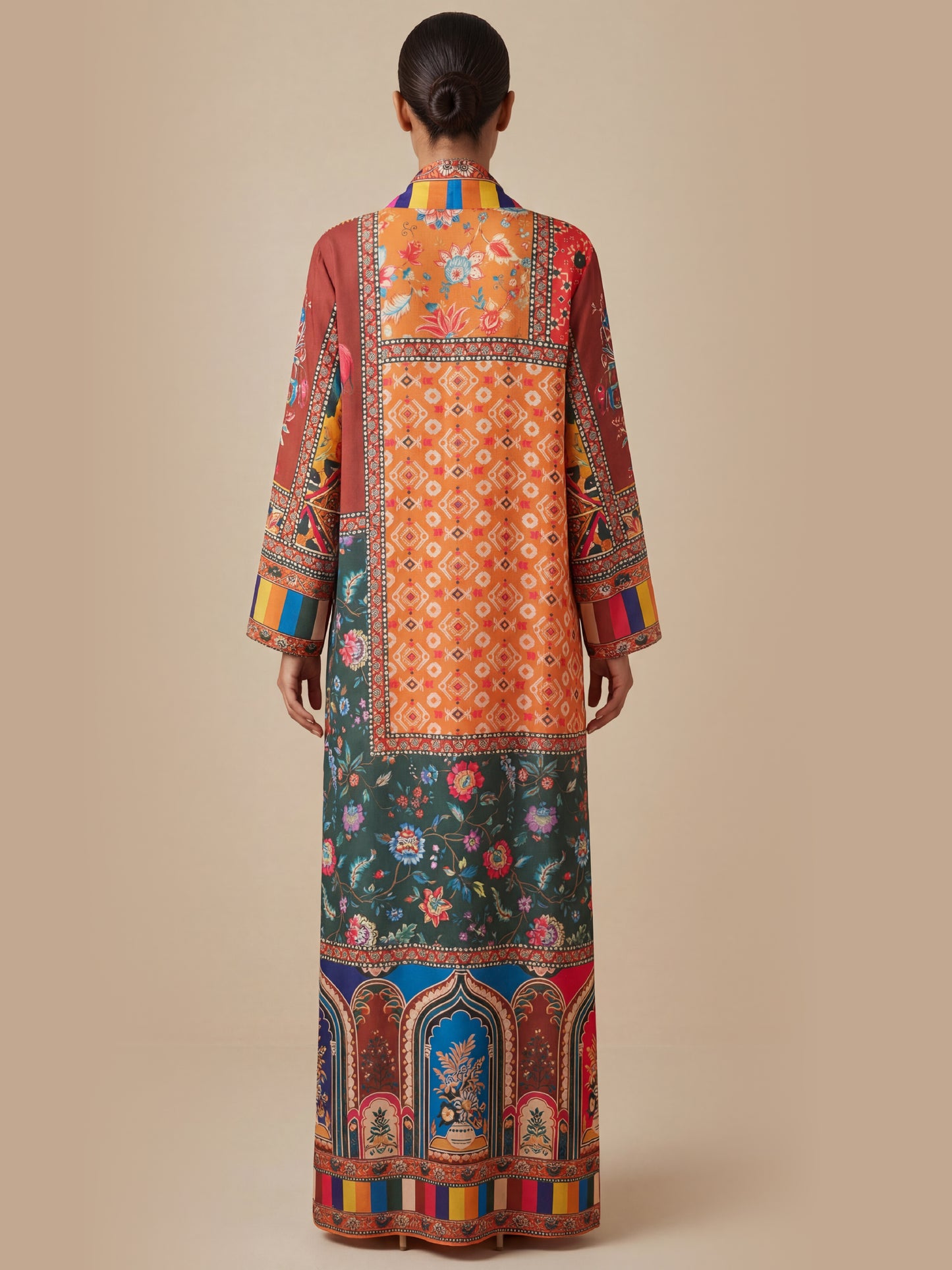 ZY-054Multi-Color Artistic Print Jalabiya