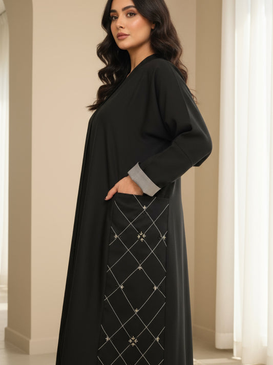 ZY-035 Black Side Embroidery