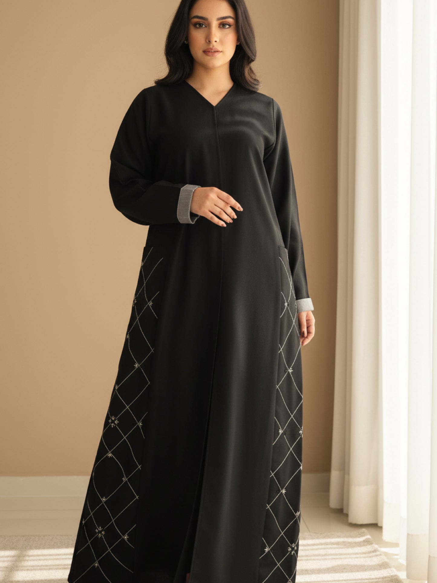 ZY-035 Black Side Embroidery