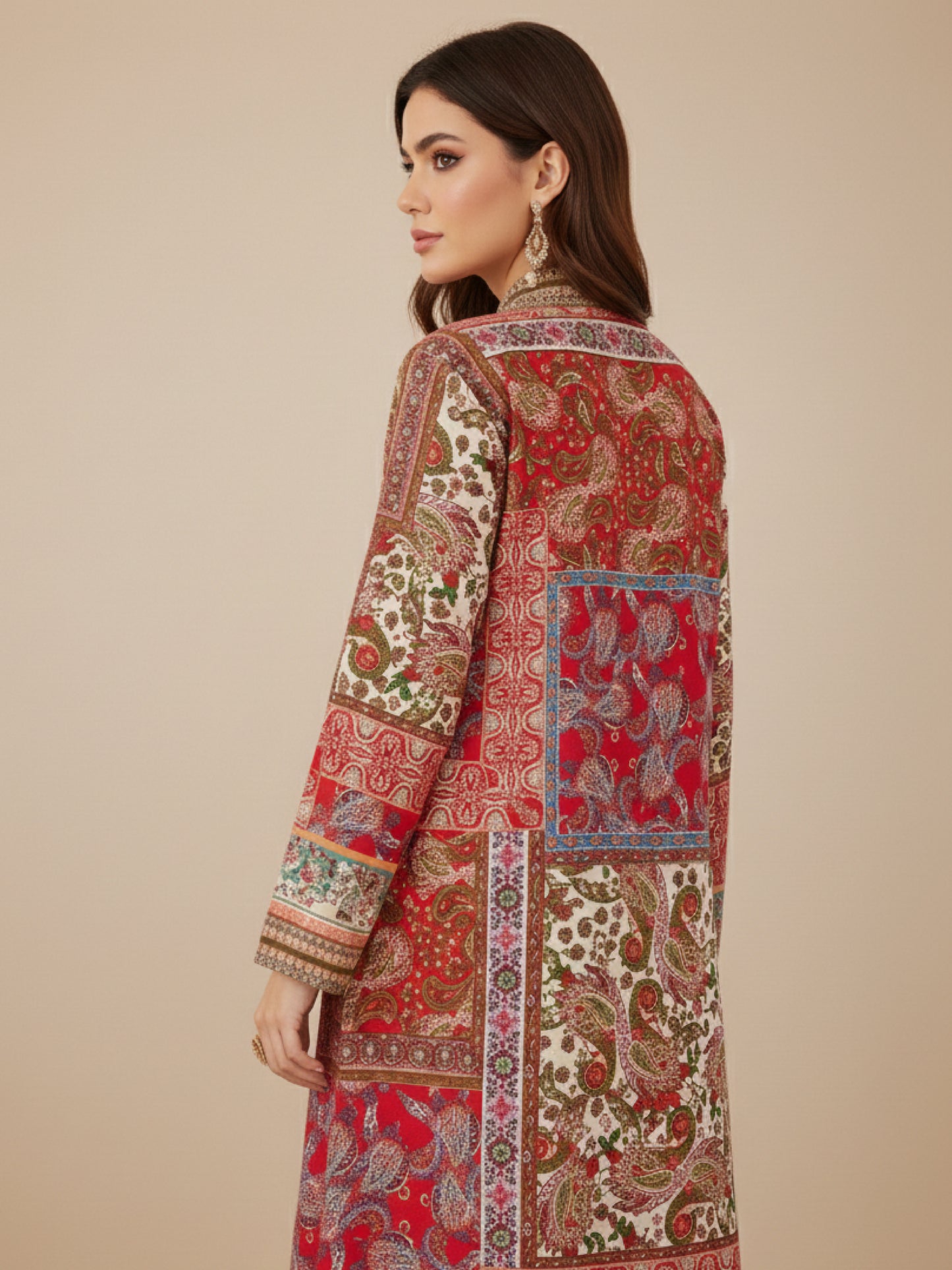ZY-037 Red Multi Heritage Pattern
