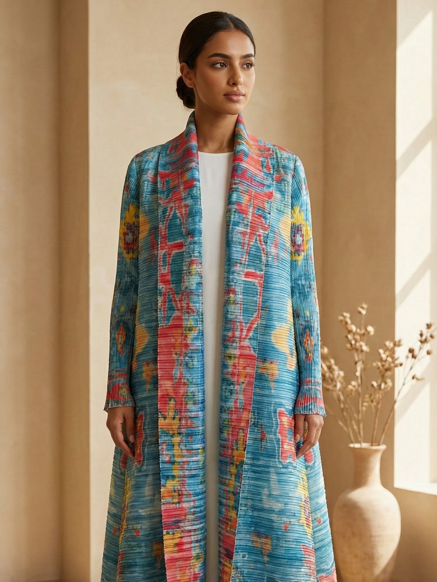 Multi-Color Abstract Pattern Abaya