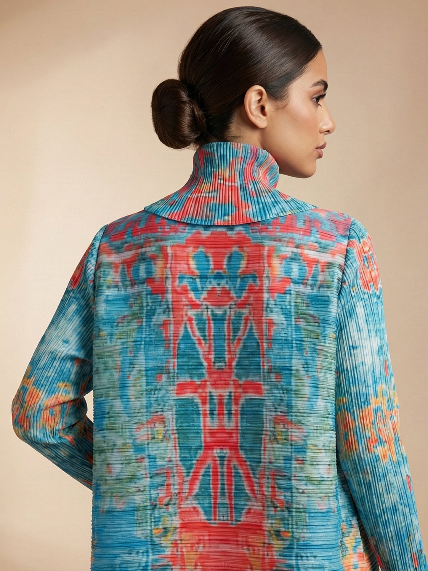 Multi-Color Abstract Pattern Abaya