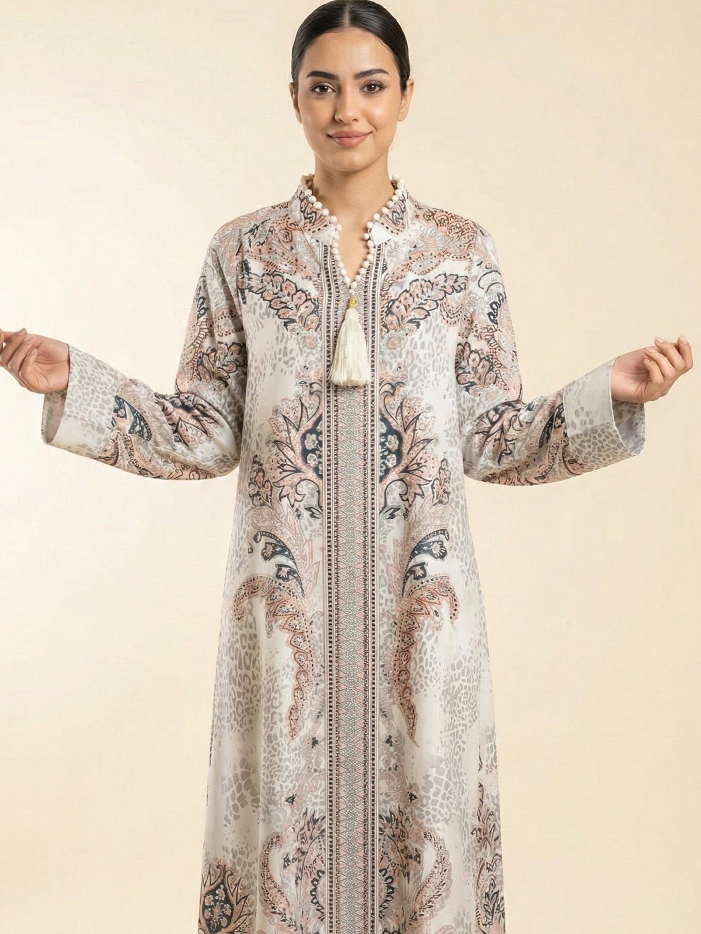 ZY-058 Paisley Elegance Jalabiya