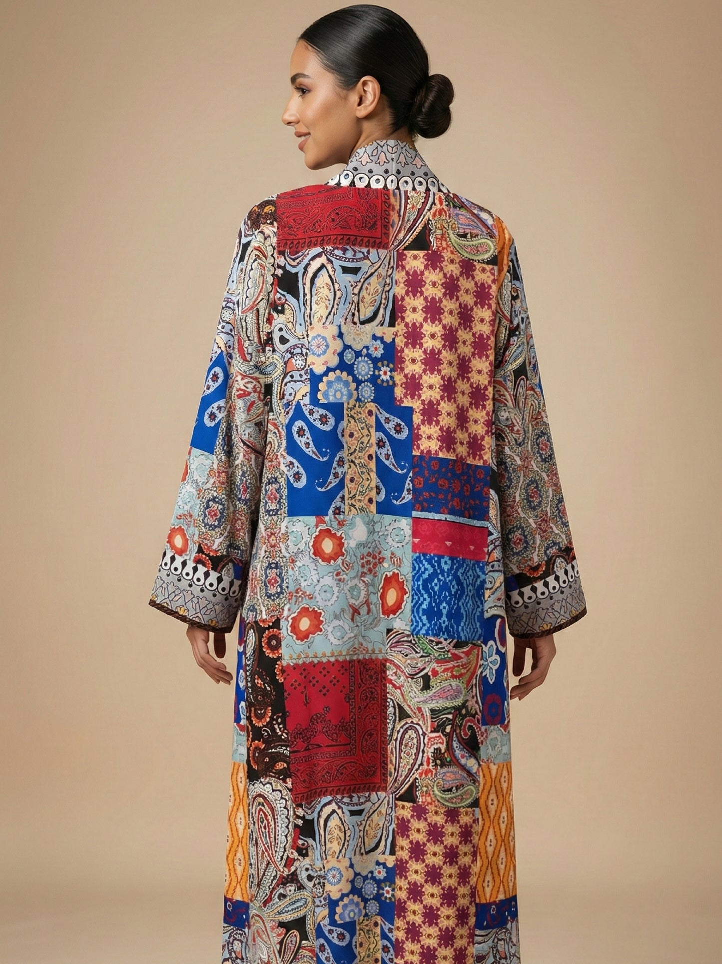 ZY-063 Bohemian Patchwork Multi-Color Jalabiya