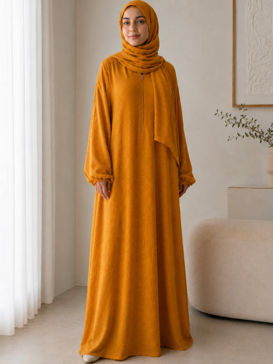 ZY-104 Mustard Prayer Abaya